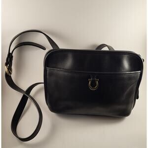 Etienne Aigner Gorgeous Black Leather Crossbody Bag, Vintage